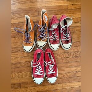 Lot of VTG Converse All Star Chuck Taylor Sneakers MADE IN USA sz 4 /4.5 6 / 6.5